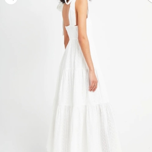 O.P.T White Eyelet Lace Tie Strap Dress XS - Picture 3 of 5